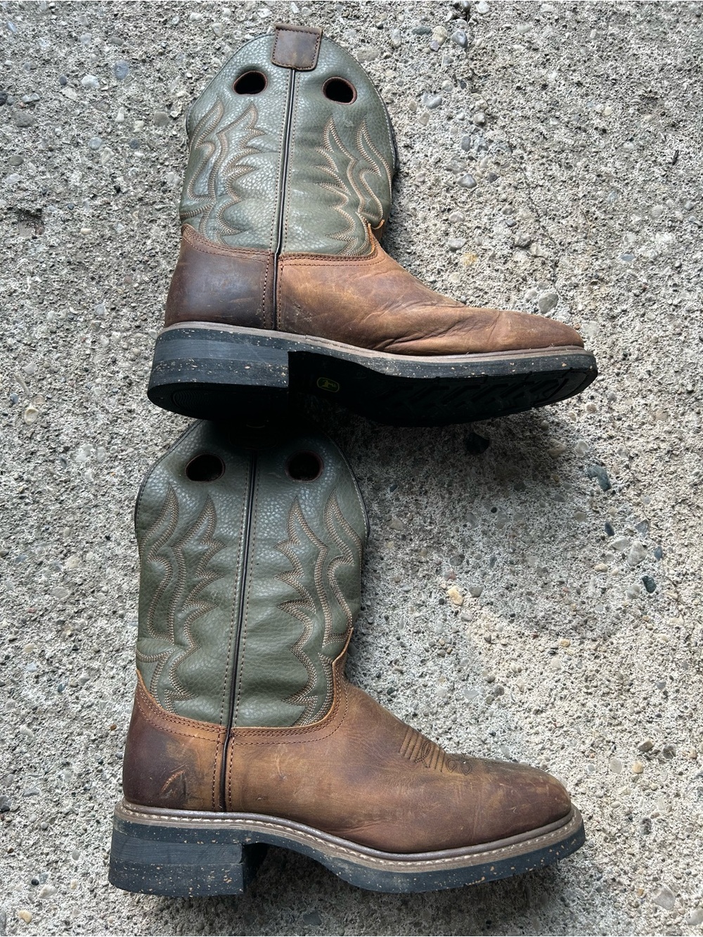 John Deere Men's Pull-On Work Boots - Brown Sz 11.5 D